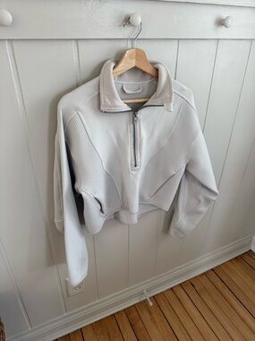 Cream Lululemon quarter zip sweatshirt